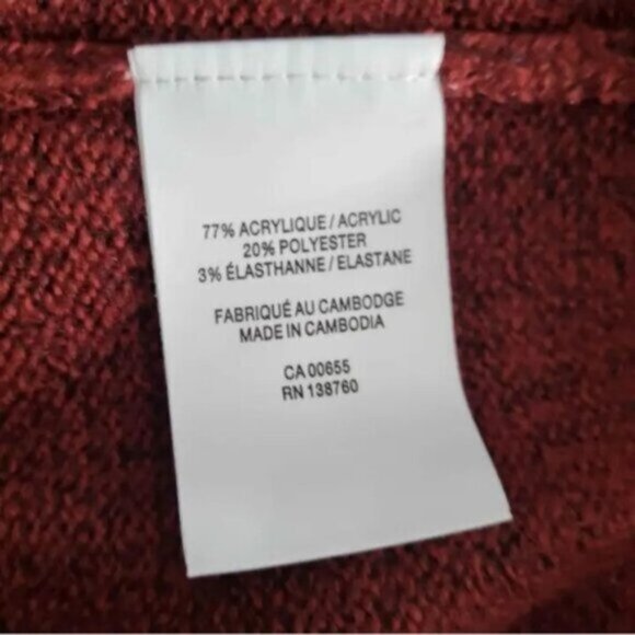 Puff Sleave Red V Neck Sweater Sz 3X New - Picture 9 of 9